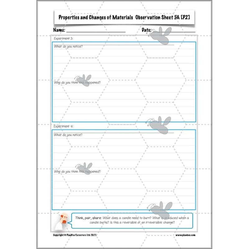 PlanBee Properties and Changes of Materials Year 5 Science | PlanBee