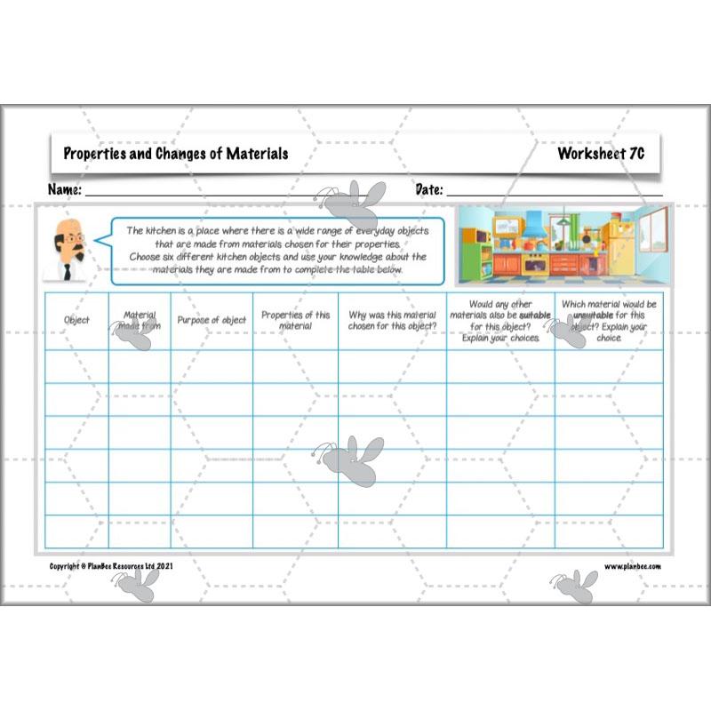 PlanBee Properties and Changes of Materials Year 5 Science | PlanBee