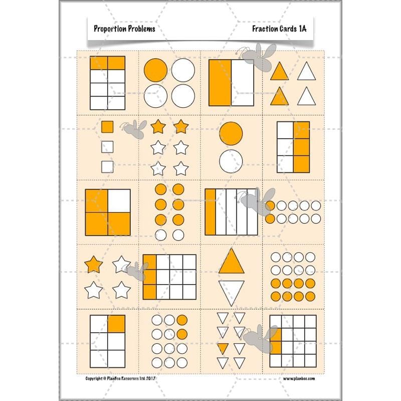 PlanBee Proportion Problems: Year 4 fractions problem solving