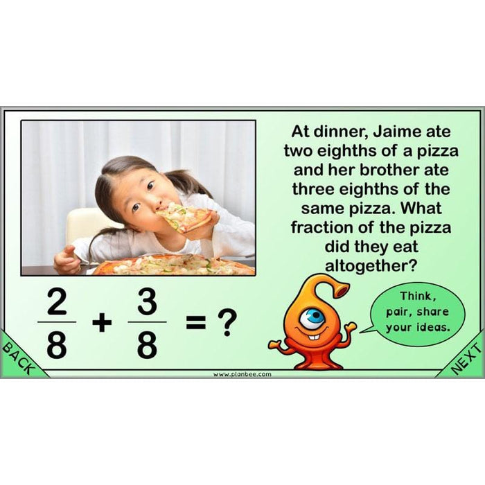 PlanBee Proportion Problems: Year 4 fractions problem solving