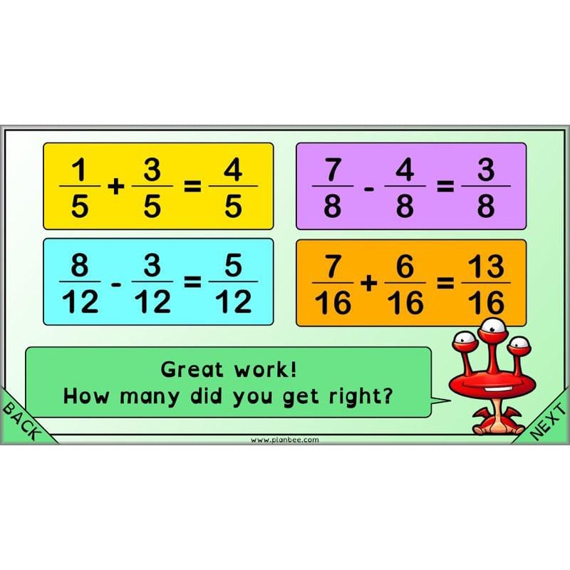 PlanBee Proportion Problems: Year 4 fractions problem solving