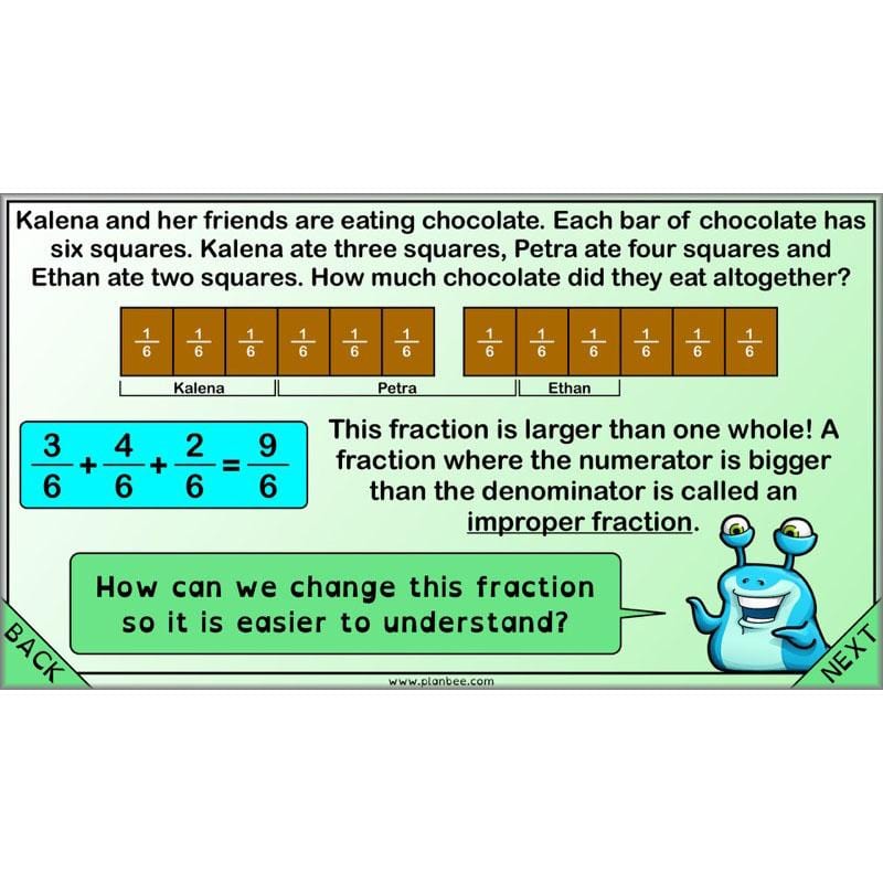 PlanBee Proportion Problems: Year 4 fractions problem solving