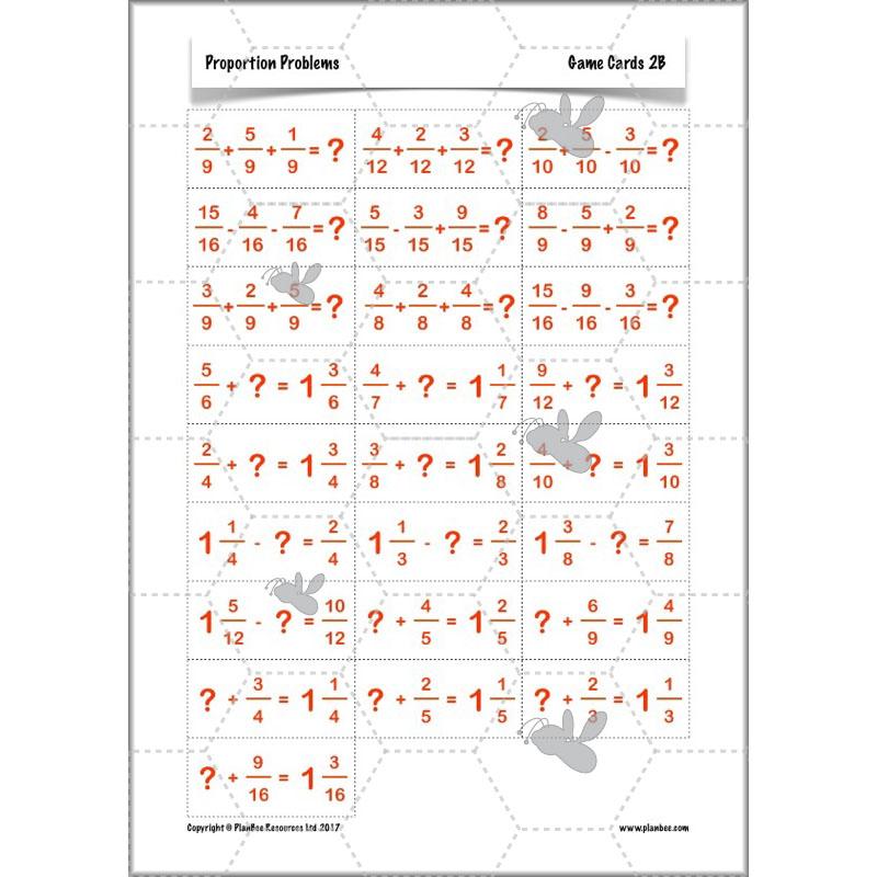 PlanBee Proportion Problems: Year 4 fractions problem solving