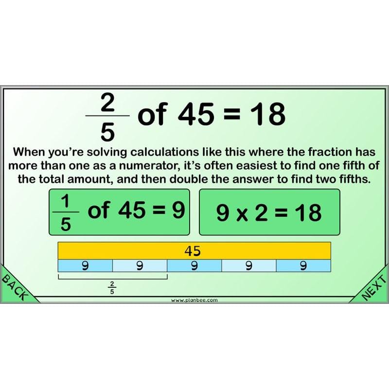 PlanBee Proportion Problems: Year 4 fractions problem solving