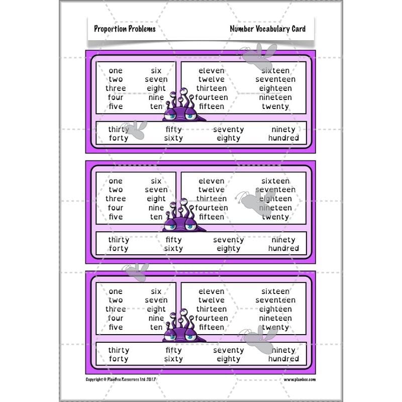 PlanBee Proportion Problems: Year 4 fractions problem solving