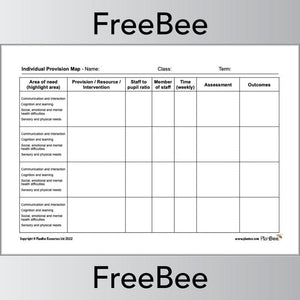 Free SEN Provision Map Template by PlanBee