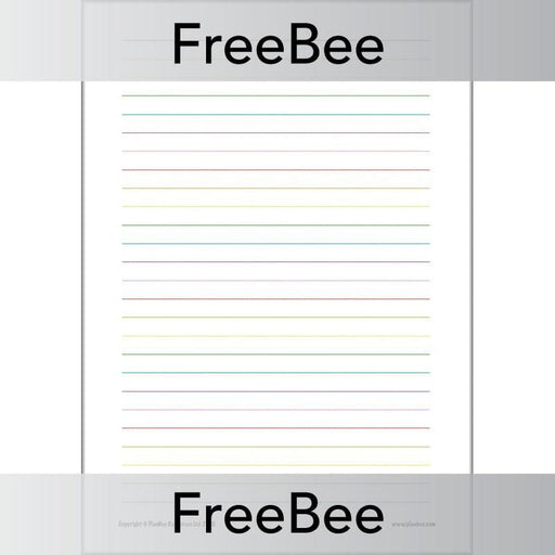 PlanBee Free Rainbow Lined Paper created by PlanBee