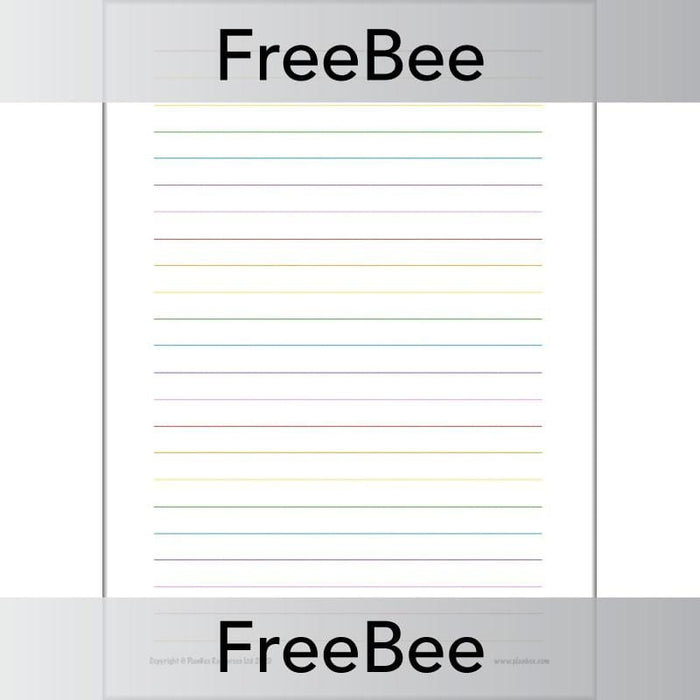 PlanBee Free Rainbow Lined Paper created by PlanBee