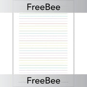 PlanBee Free Rainbow Lined Paper created by PlanBee