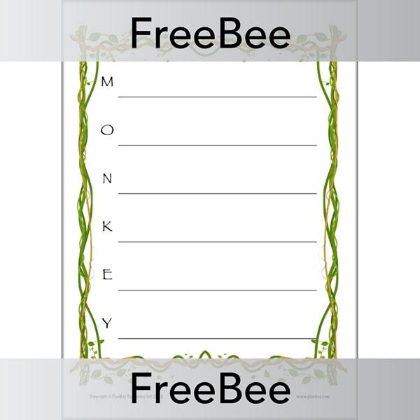 PlanBee Rainforest Acrostics | PlanBee FreeBees