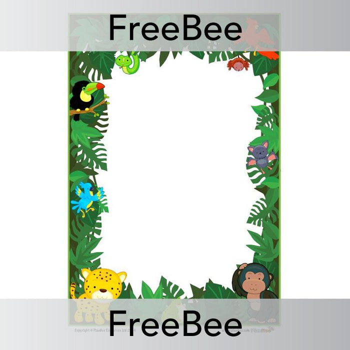 PlanBee Rainforest Writing Frame | PlanBee FreeBees