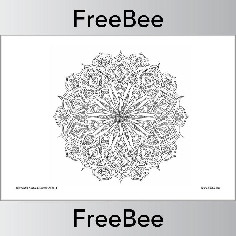 Free Rangoli Patterns to Colour for Diwali by PlanBee