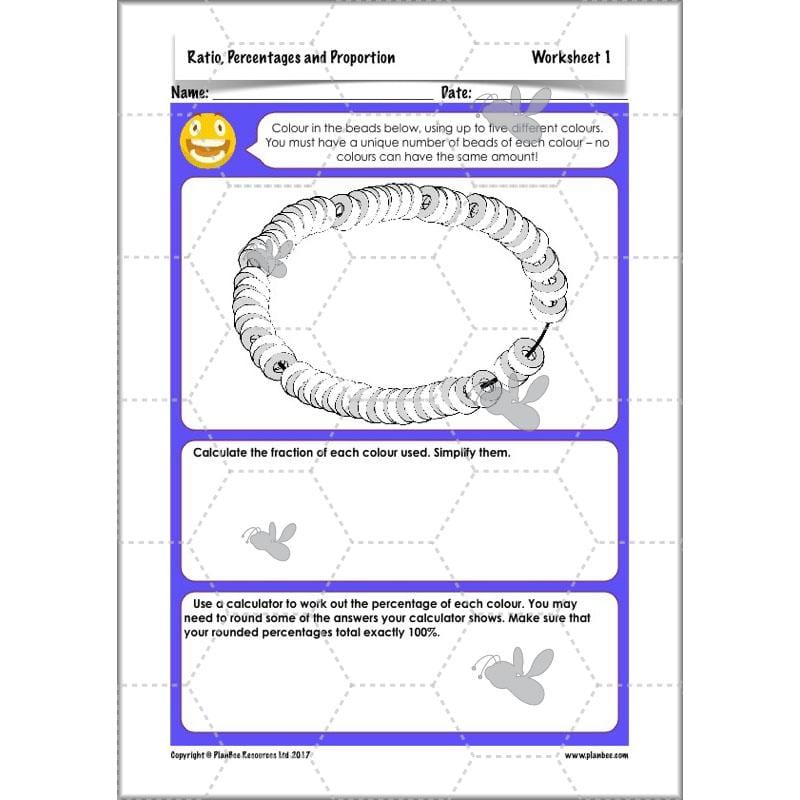 PlanBee Ratio, Percentages and Proportion: Year 6 Maths