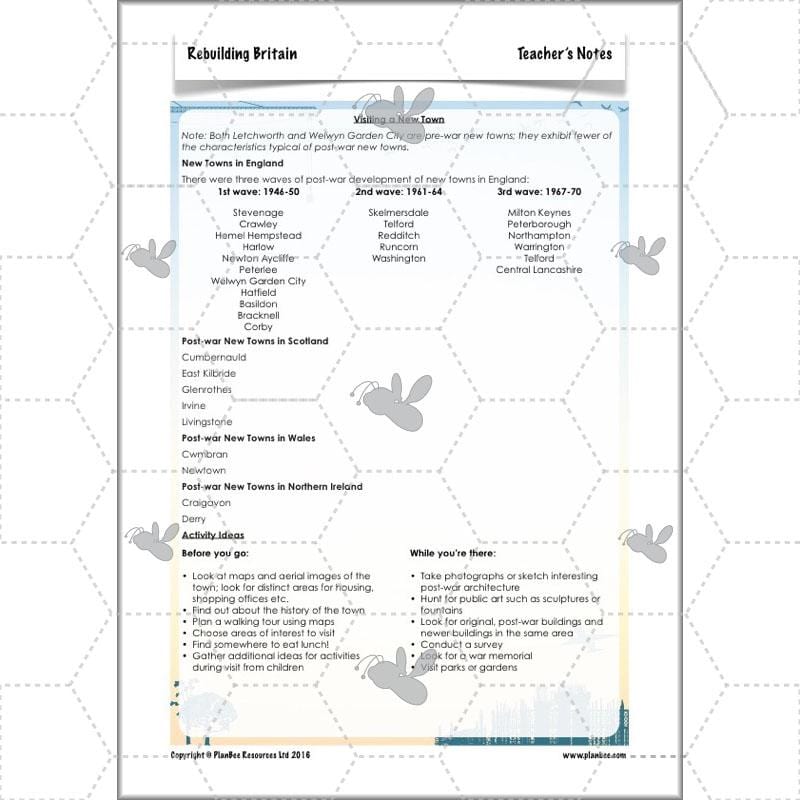 PlanBee Rebuilding Britain - WW2: Primary History Lessons for KS2