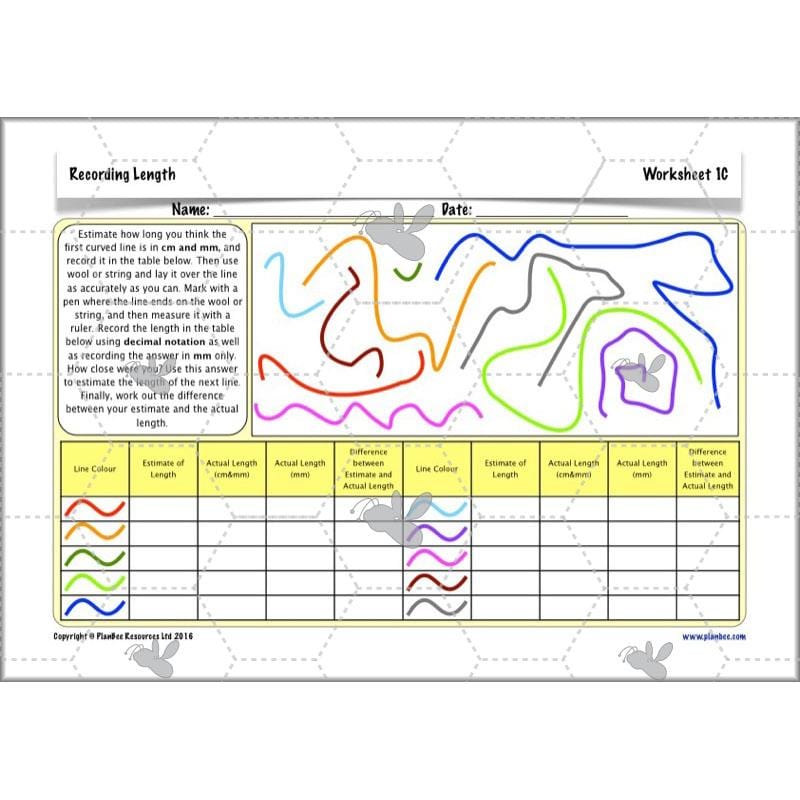 PlanBee Recording Length - Measurement Maths Lessons for Year 4