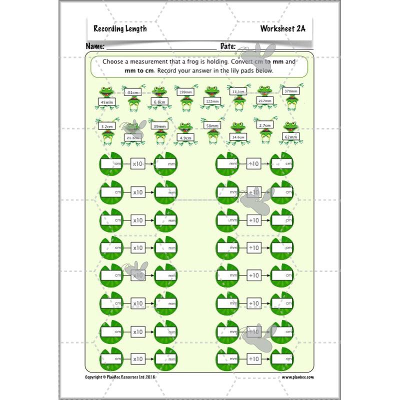 PlanBee Recording Length - Measurement Maths Lessons for Year 4