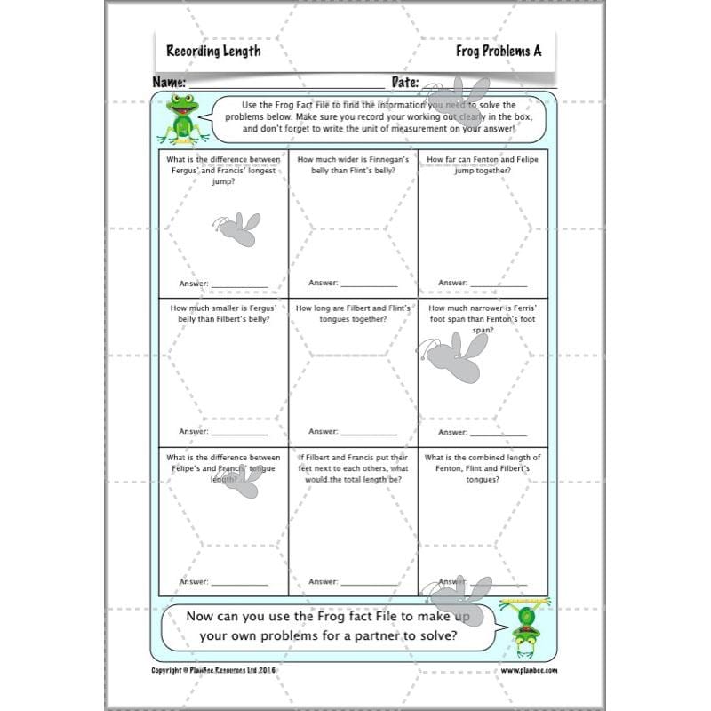 PlanBee Recording Length - Measurement Maths Lessons for Year 4
