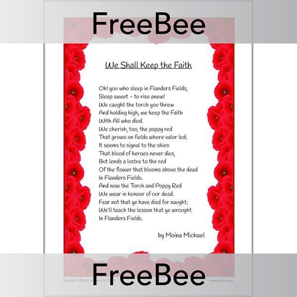 PlanBee FREE War Poetry KS2 Pack | Remembrance Day Poetry