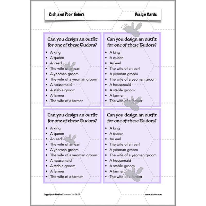 PlanBee Rich and Poor Tudors | PlanBee Tudor History Lessons for KS2