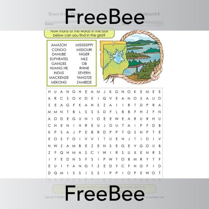 PlanBee Rivers of the World | PlanBee FreeBees