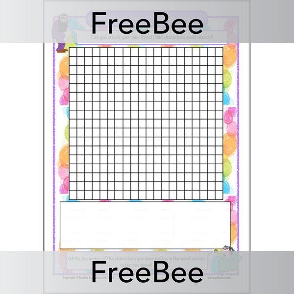 PlanBee Roald Dahl Word Search