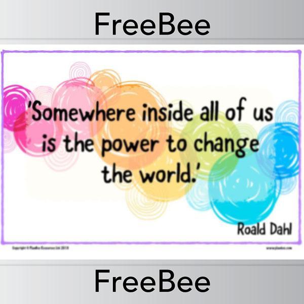 PlanBee FREE Roald Dahl Quotes Posters by PlanBee