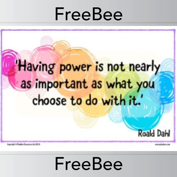 PlanBee FREE Roald Dahl Quotes Posters by PlanBee