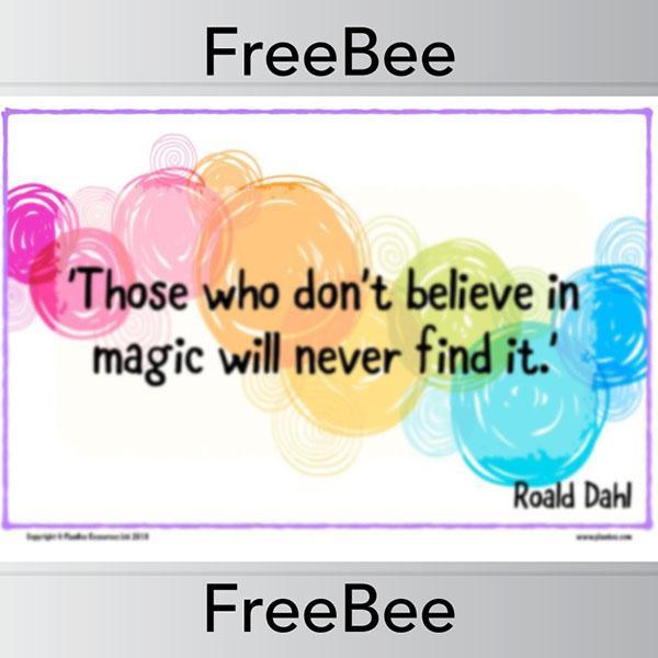 PlanBee FREE Roald Dahl Quotes Posters by PlanBee