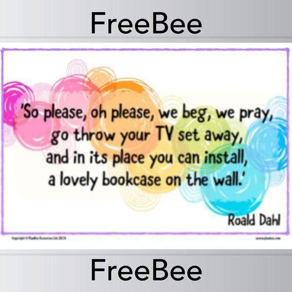 PlanBee FREE Roald Dahl Quotes Posters by PlanBee