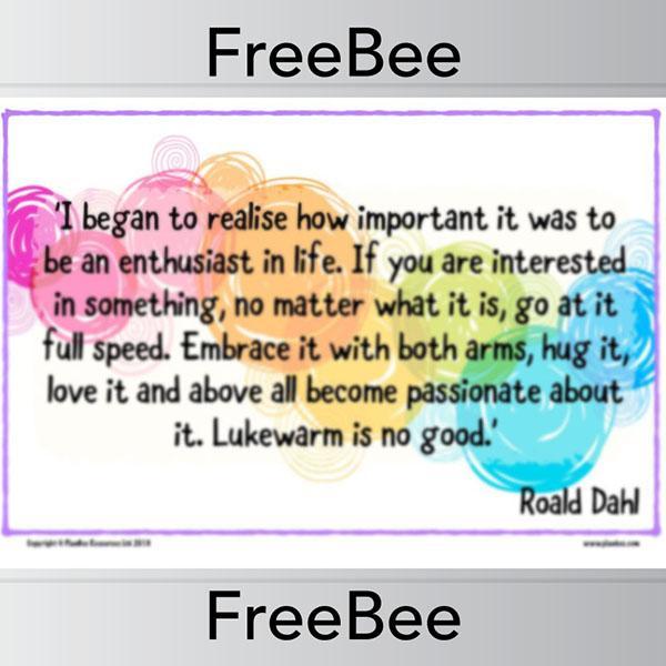 PlanBee FREE Roald Dahl Quotes Posters by PlanBee