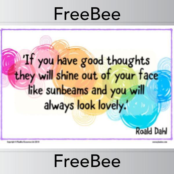 PlanBee FREE Roald Dahl Quotes Posters by PlanBee