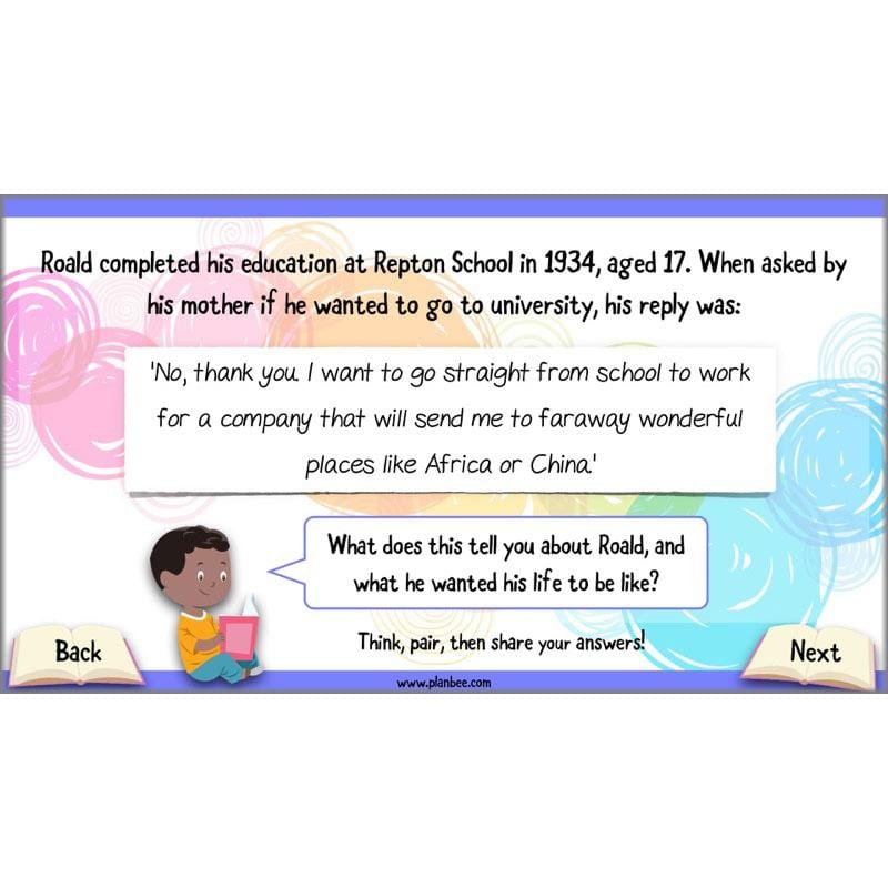 PlanBee Roald Dahl Biography KS2 | Special People Lesson Pack by PlanBee