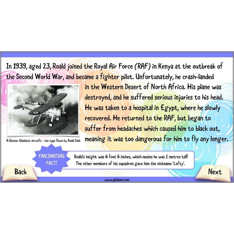 PlanBee Roald Dahl Biography KS2 | Special People Lesson Pack by PlanBee