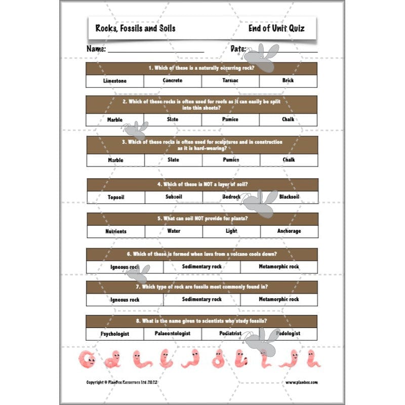 PlanBee Year 3 Rocks, Fossils and Soils | PlanBee Science Planning