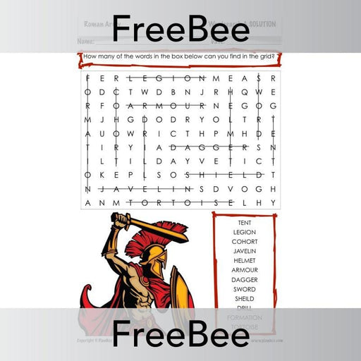 Free Roman Word Search Answers | PlanBee FreeBees