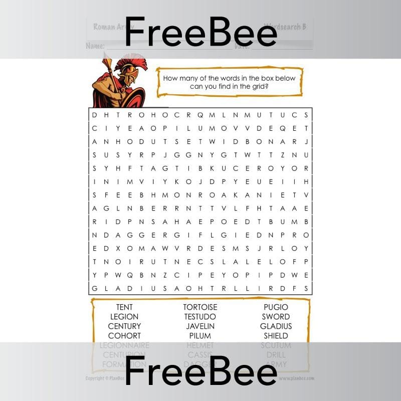 Free Roman Word Search | PlanBee FreeBees