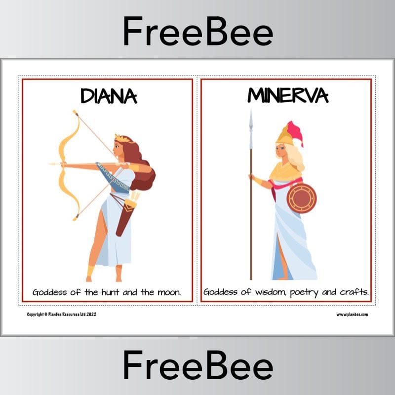 FREE Roman Gods KS2 Cards by PlanBee