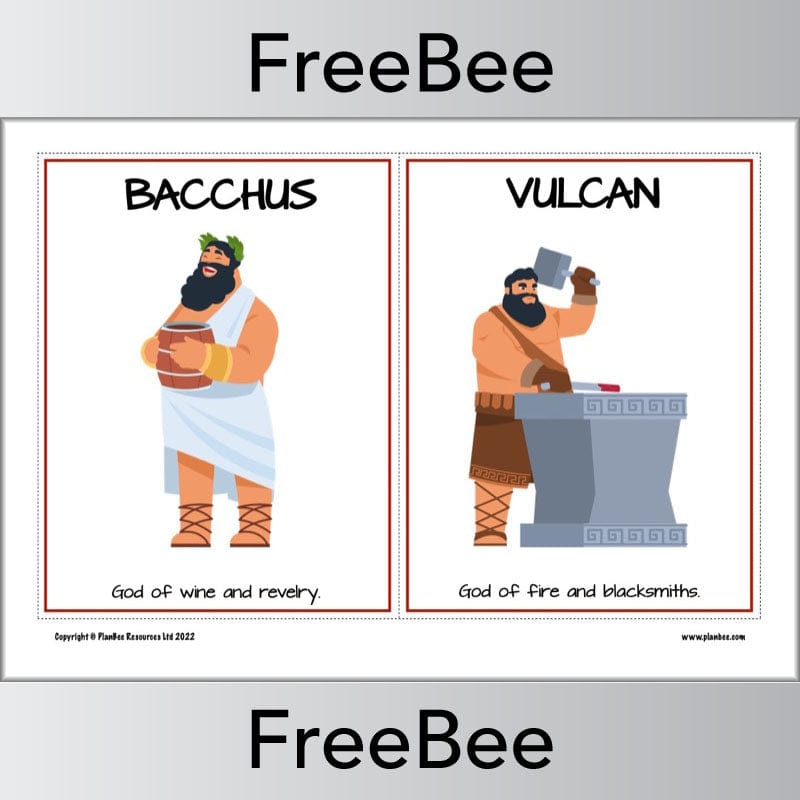 FREE Roman Gods KS2 Cards by PlanBee