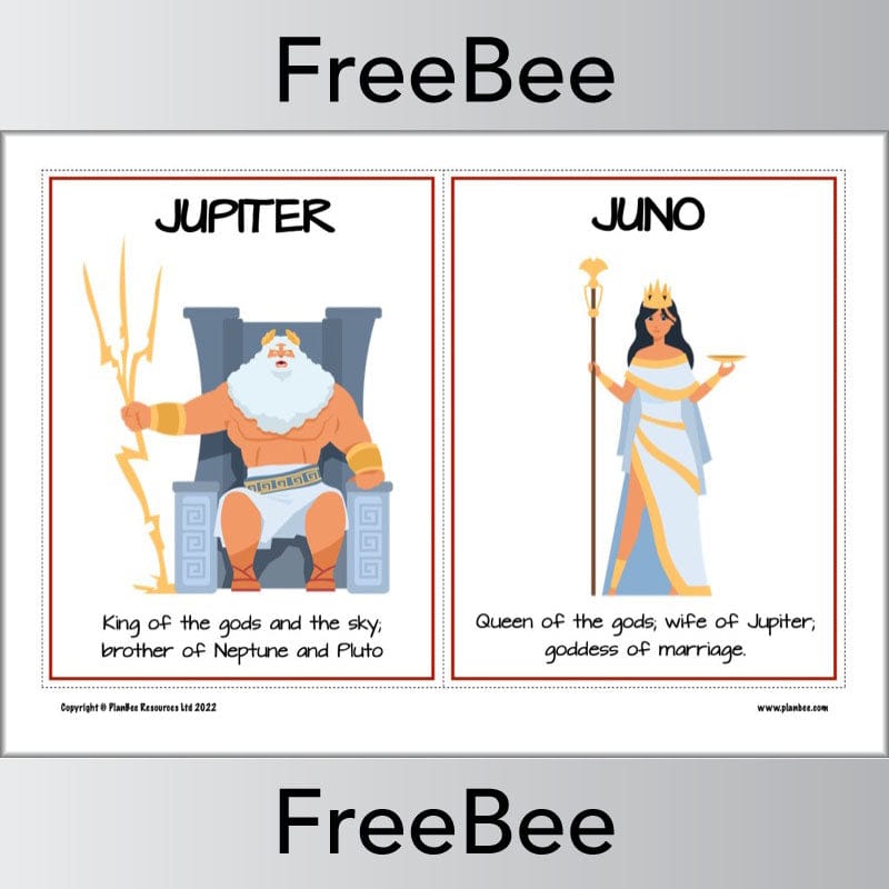 FREE Roman Gods KS2 Cards by PlanBee