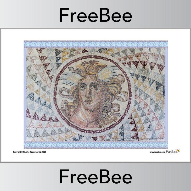 FREE Roman Mosaics KS2 Display Cards by PlanBee