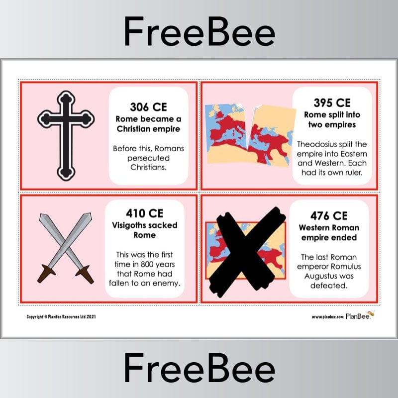 PlanBee Free The Romans Timeline KS2 Resources by PlanBee