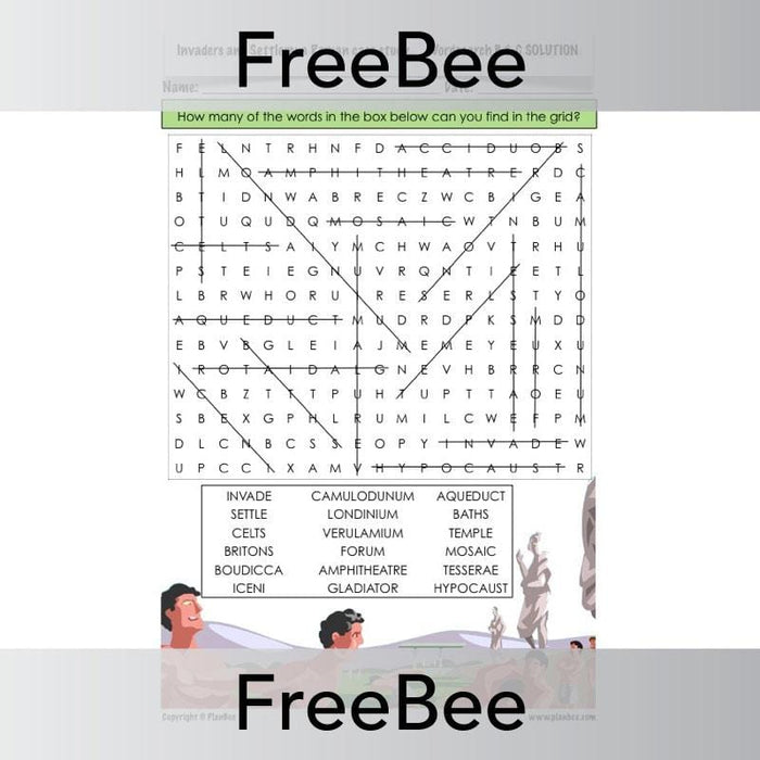 PlanBee Romans Word Search | PlanBee FreeBees