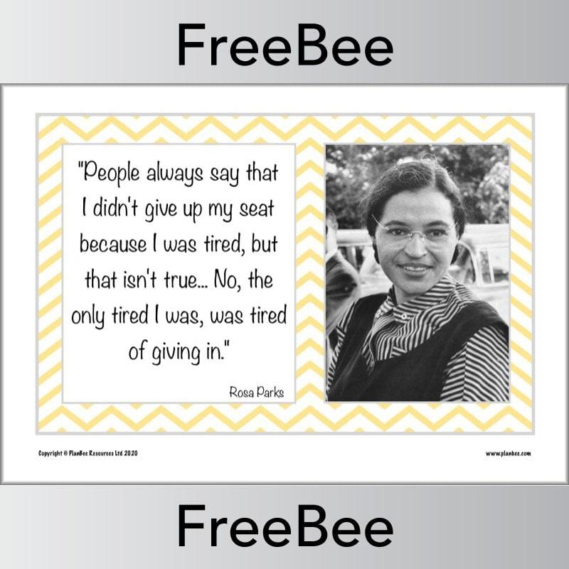 PlanBee Rosa Parks Quotes