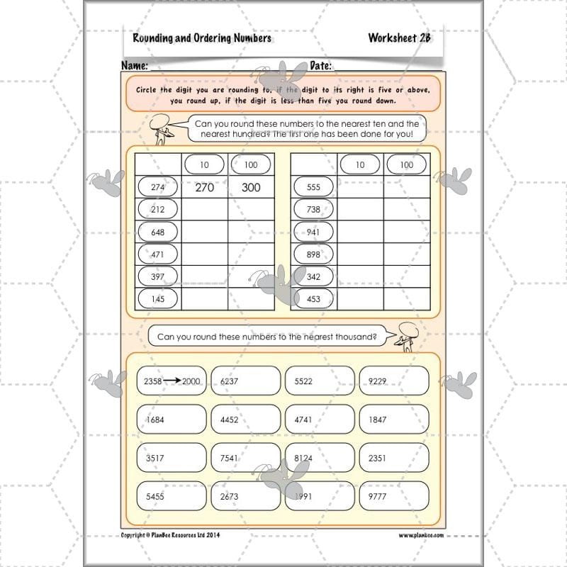 PlanBee Rounding and Ordering Numbers - Place Value: Year 4 Maths Lesson Plans