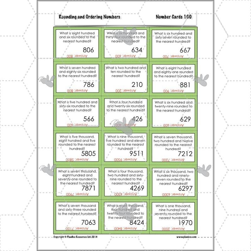 PlanBee Rounding and Ordering Numbers - Place Value: Year 4 Maths Lesson Plans
