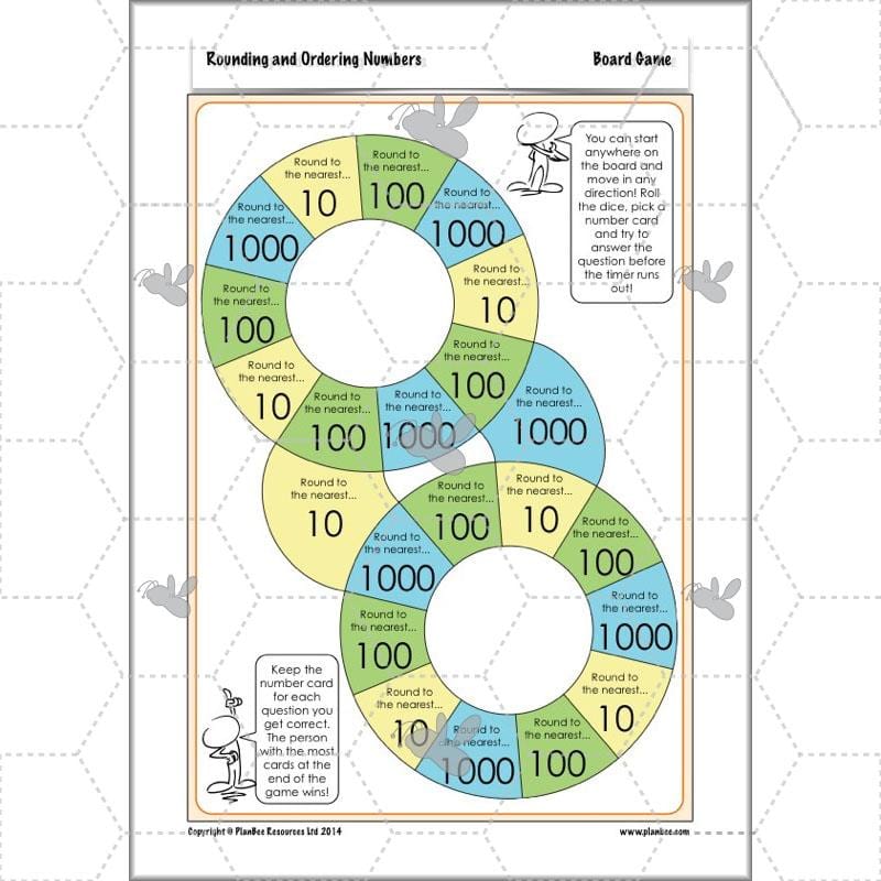 PlanBee Rounding and Ordering Numbers - Place Value: Year 4 Maths Lesson Plans