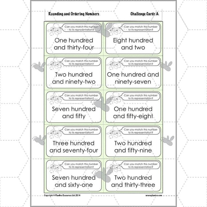 PlanBee Rounding and Ordering Numbers - Place Value: Year 4 Maths Lesson Plans