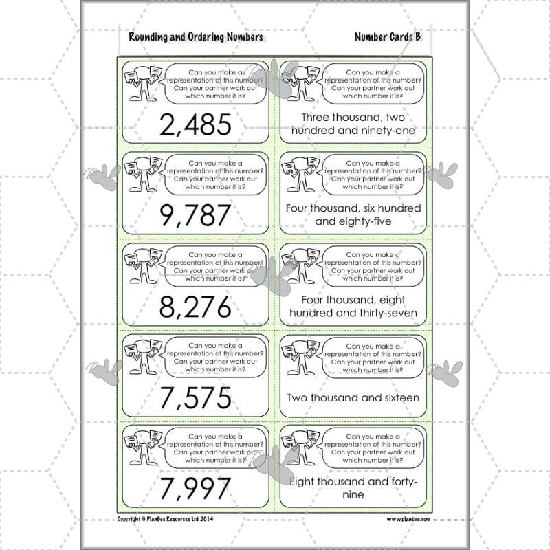 PlanBee Rounding and Ordering Numbers - Place Value: Year 4 Maths Lesson Plans