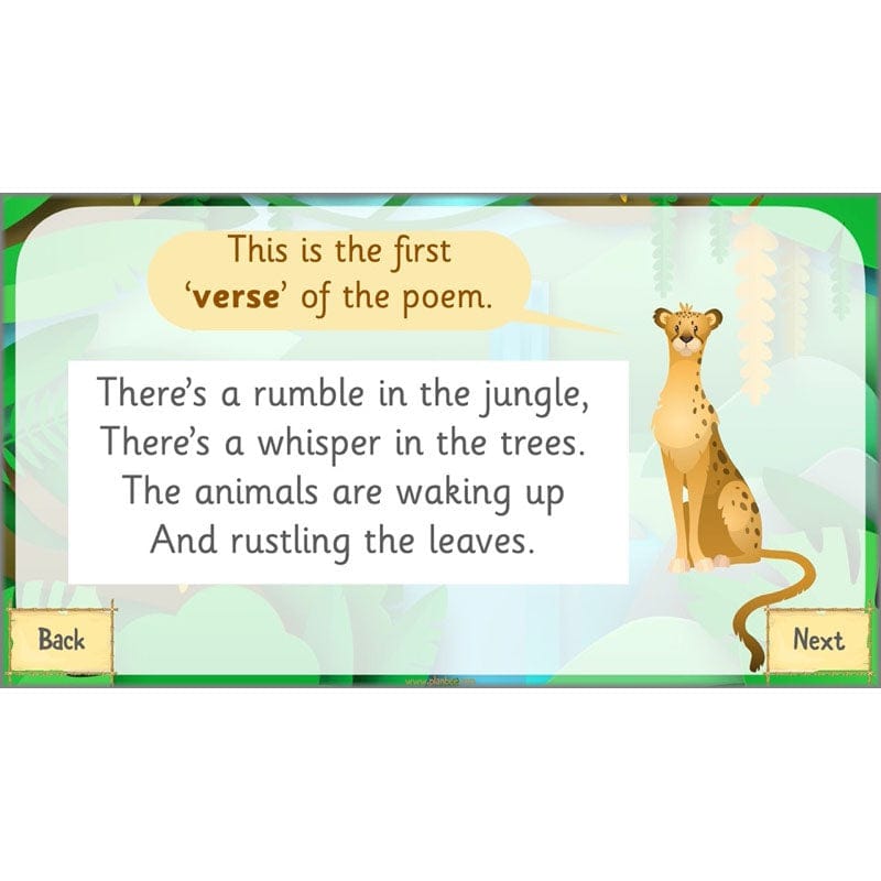 PlanBee Rumble in the Jungle Year 2 animal poetry lessons by Planbee