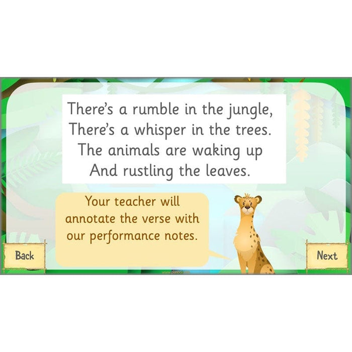 PlanBee Rumble in the Jungle Year 2 animal poetry lessons by Planbee